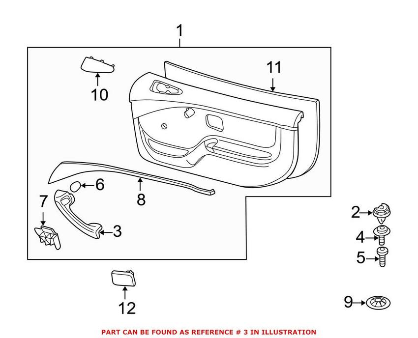 Leather Handle - Driver Side